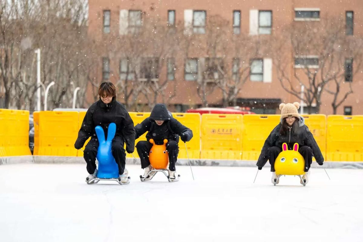 开放试运行 师生尽享冰雪快乐澳门新葡京网页天津大学滑冰场